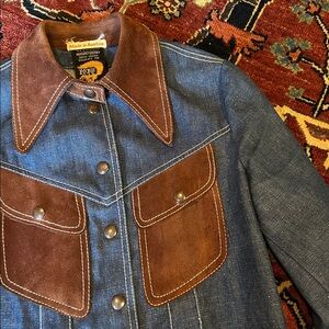 Vintage Margaret Godfrey Denim & Suede Jacket